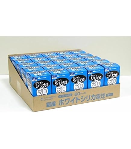 Amazon | マクサー電機 [12パックセット] ホワイトシリカ電球 60W形 MX